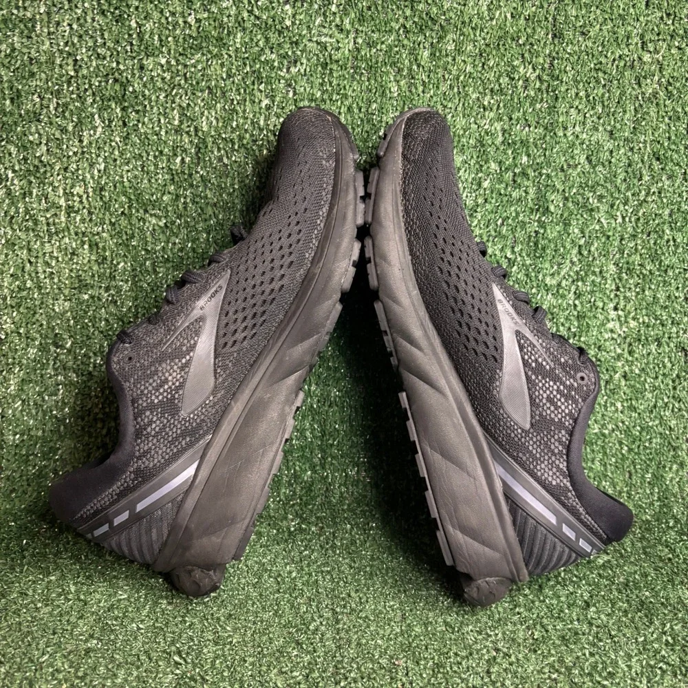 Brooks Ghost 11 Running Cushioned Breathable Triple Black‎ Sneakers Mens Size 10